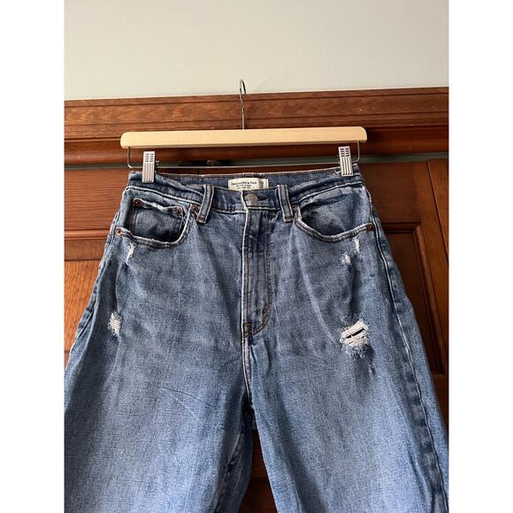 Abercrombie & Fitch Curve Love The Ankle Straight Ultra High Rise Jeans 28/6R - Picture 4 of 9